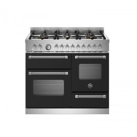 BERTAZZONI MAS106L3ENET Ηλεκτρική Κουζίνα με Εστίες Αερίου 100cm Μαύρο